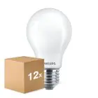 Mehrfachpackung 12x Philips Master LED E27 Birne Fadenlampe Matt 10.5W 1521lm - 922-927 Dim To Warm | Höchste Farbwiedergabe - Dimmbar - Ersatz Für 100W